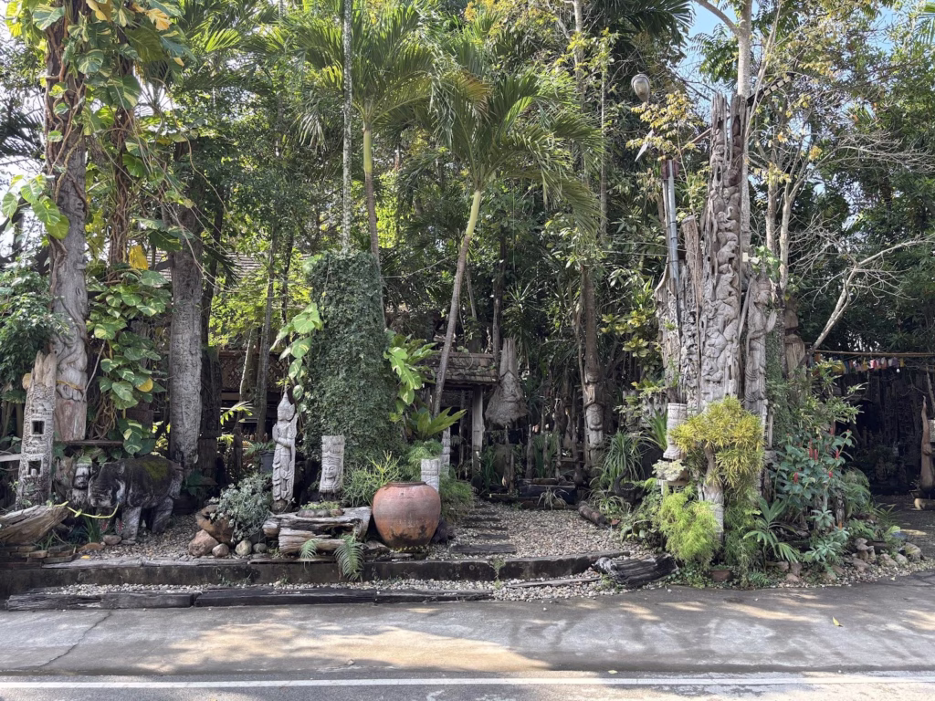 Forest temple grounds on the Mae Hong Son Loop