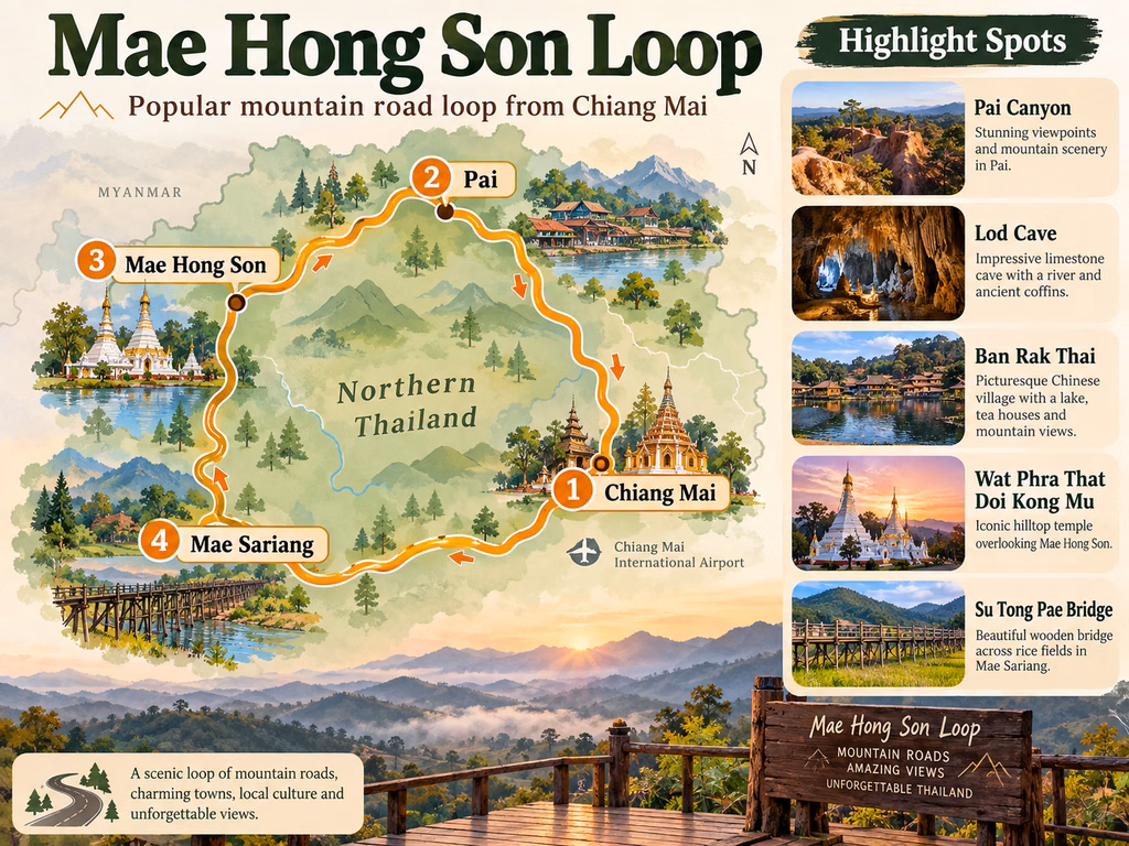 Mae Hong Son Loop scenic route guide from Chiang Mai